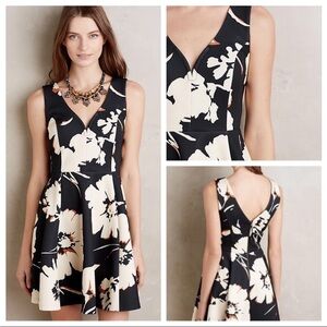 Maeve by Anthropologie Amory fit and flare dress with bold flower print Size 12